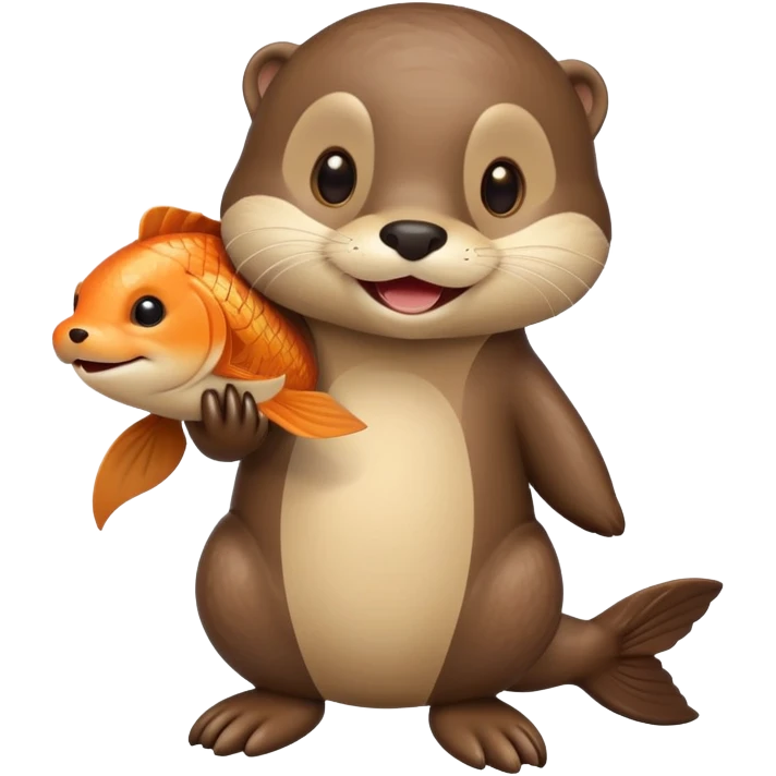 Otter wearing a fish costume  emoji