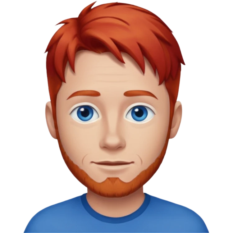 Dave Farrell with blue eyes, red hair emoji