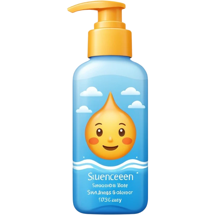 sun screen product (skyblue color) emoji