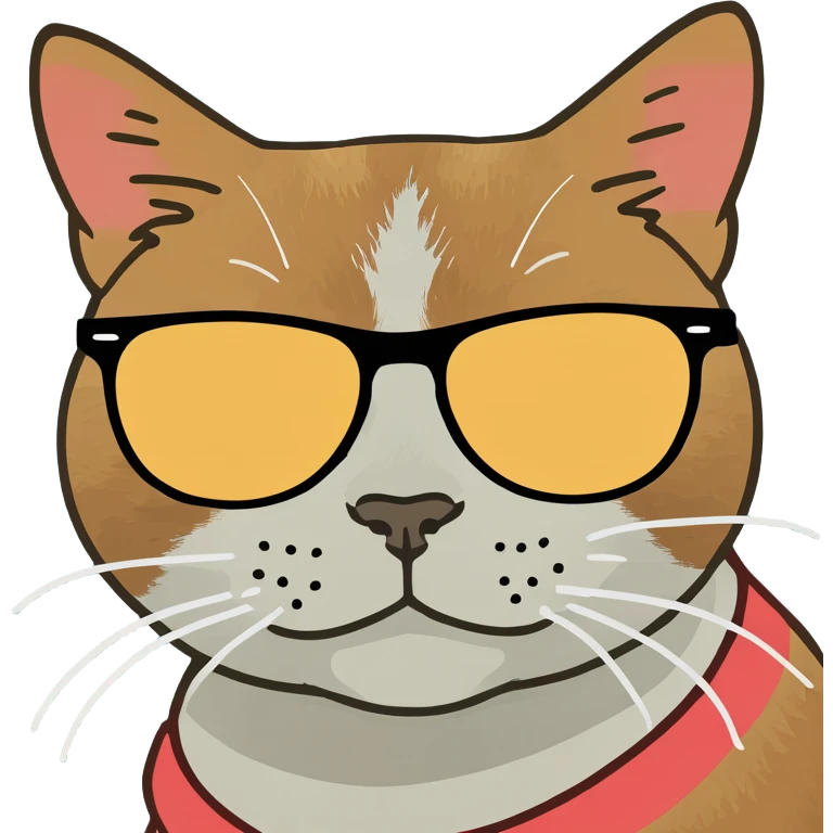 Cat with sunglasses emoji