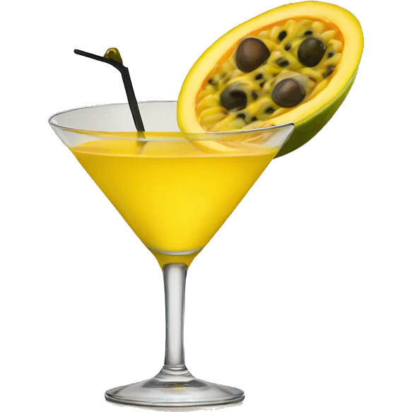 yellow pornstar martini with passion fruit in it emoji