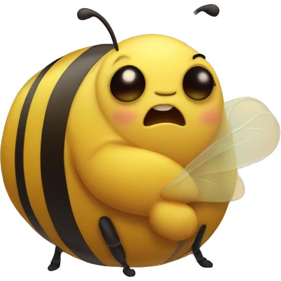 Fat Bee who is sleepy emoji