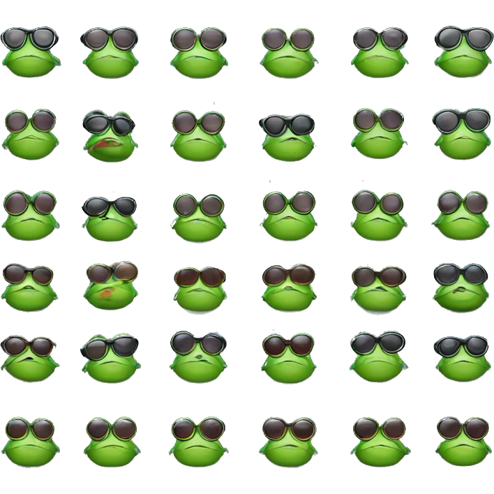 frog emoji wearing sunglasses  emoji