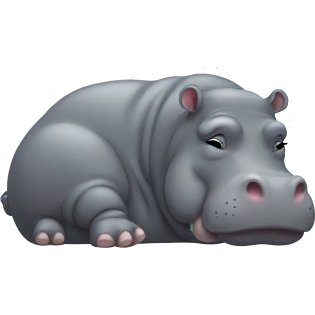Hippo sleeping emoji