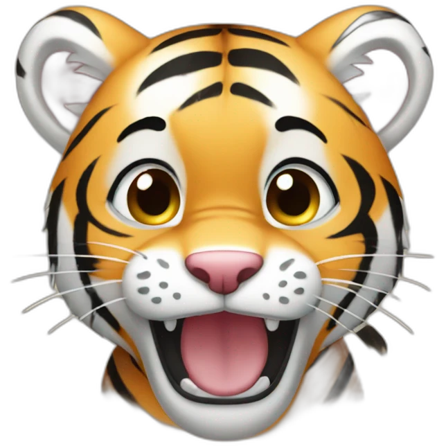 tiger cub crying emoji