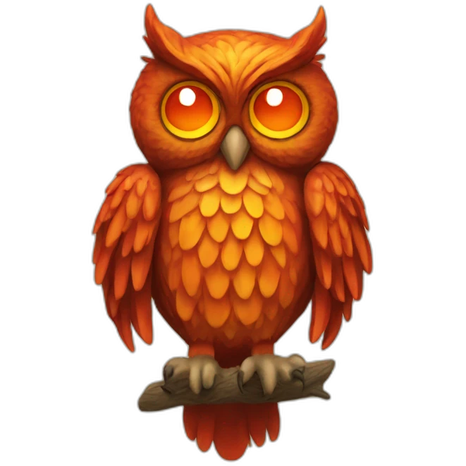 an owl with nine fiery tails emoji