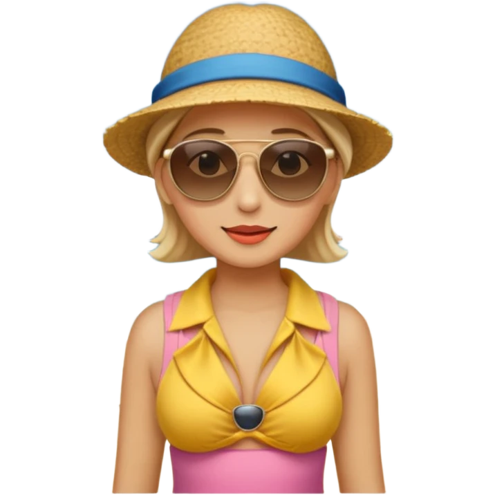 At the beach emoji
