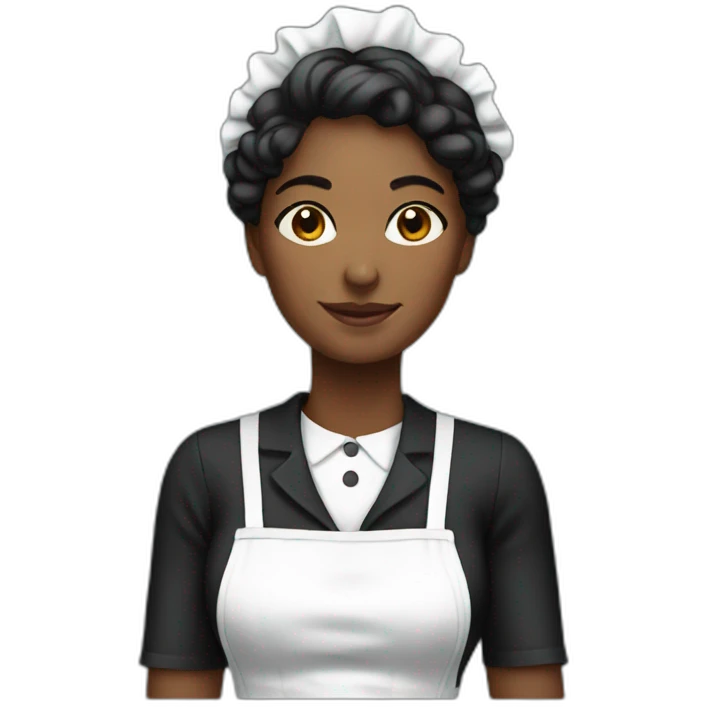 woman maid black emoji