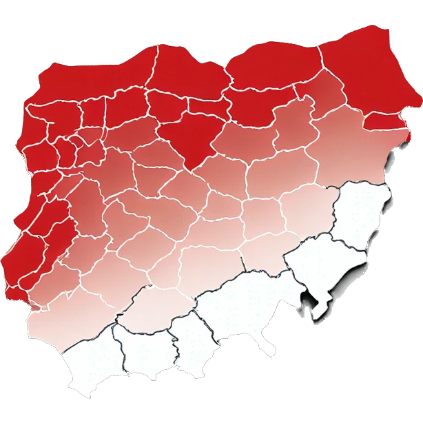 Map of Poland with white and red colour emoji
