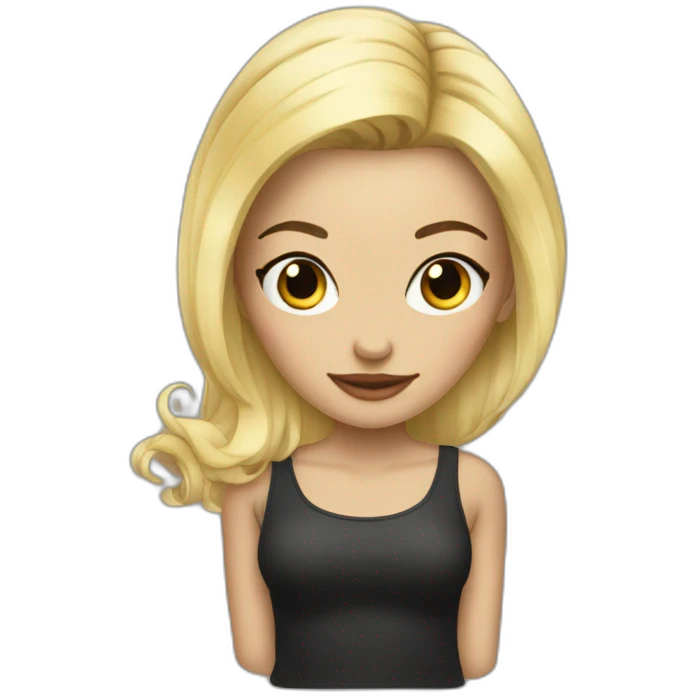 femme blonde avec tatouages sur tout le corps emoji