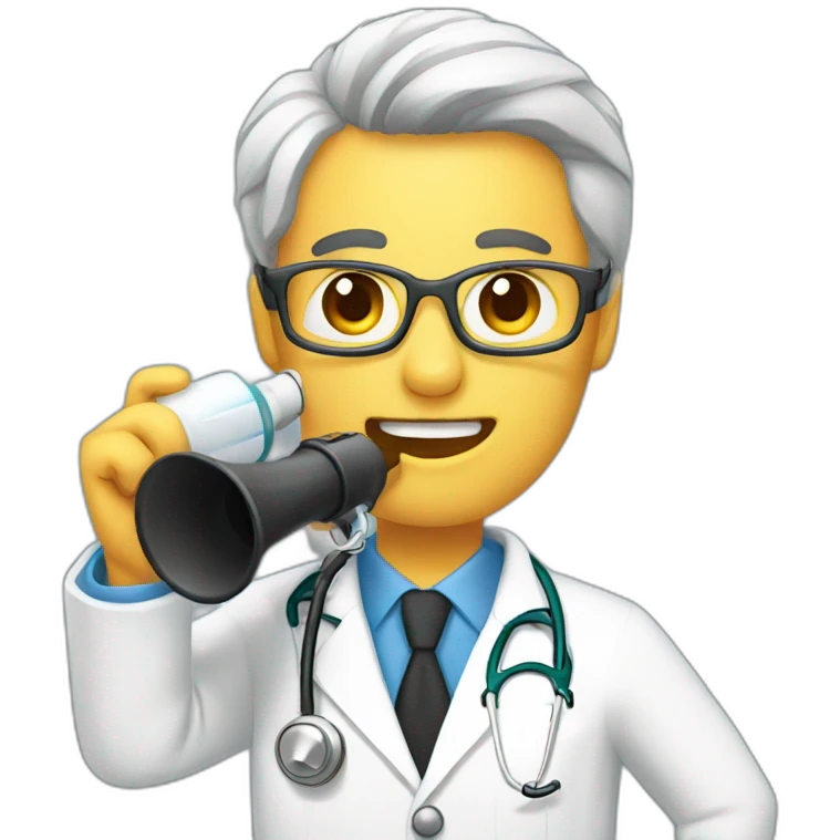 doctor-using-megaphone emoji