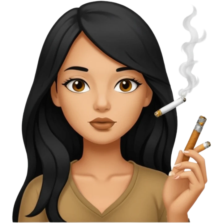 A girl smoking an joint  emoji