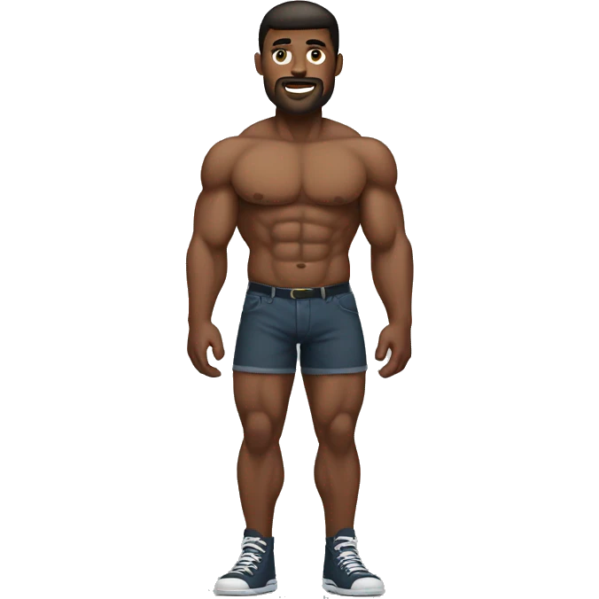 man with big and muscular legs  emoji