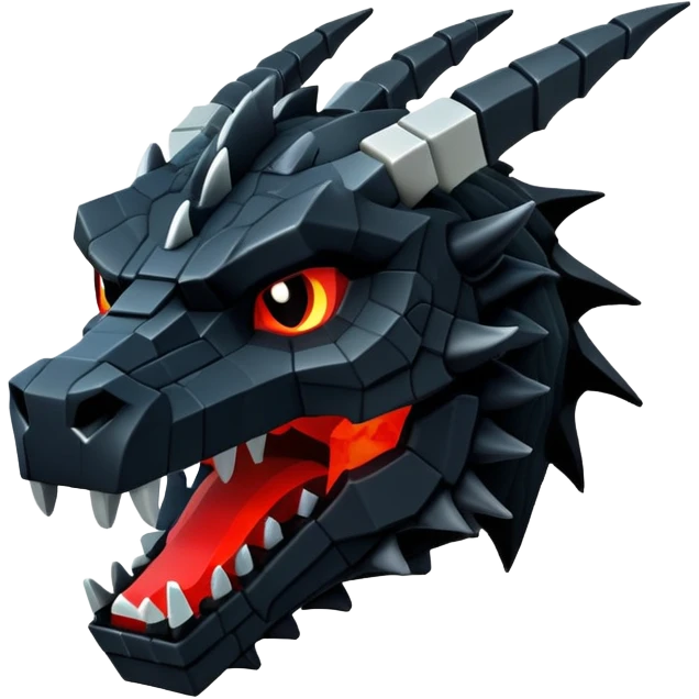 Minecraft black dragon head emoji