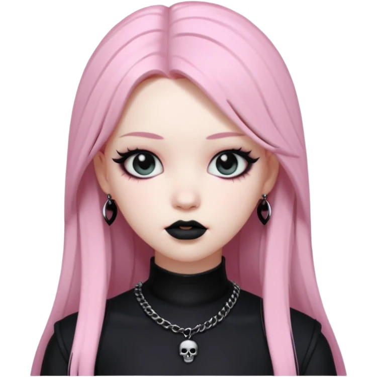 realistic 3d soft blackpink goth  emoji