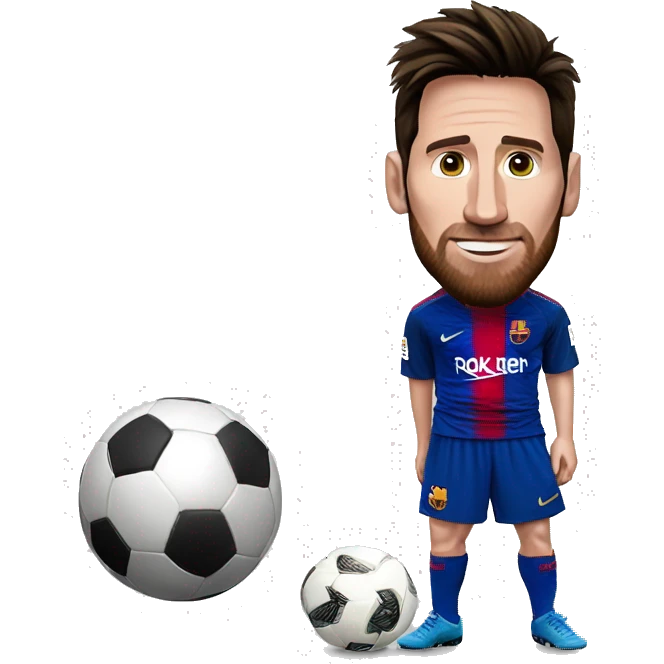 Messi tirando dedl emoji