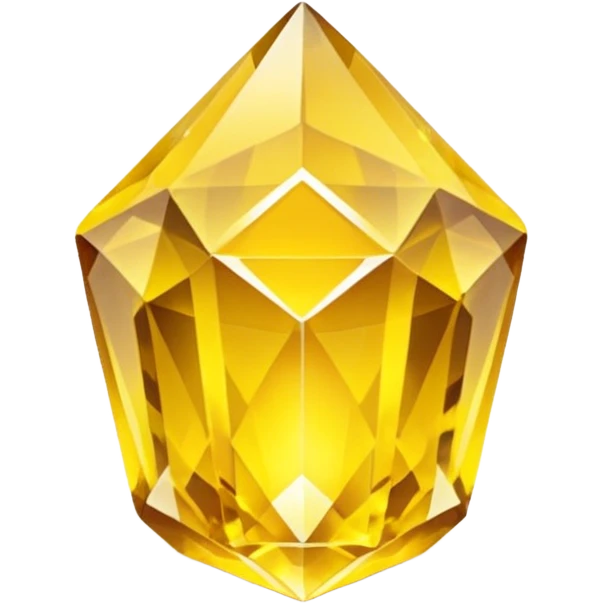Yellow 3d crystal emoji