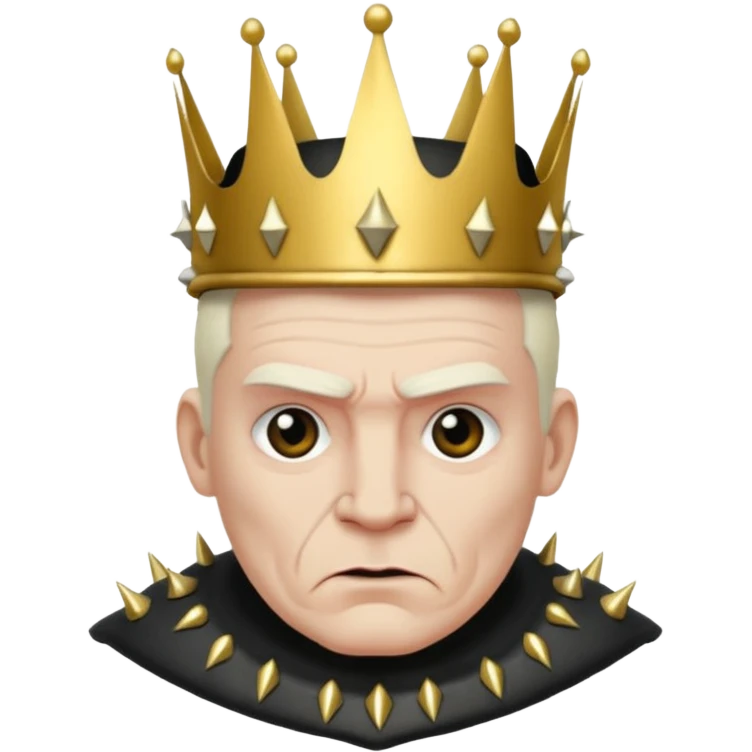 old king punk with crown emoji