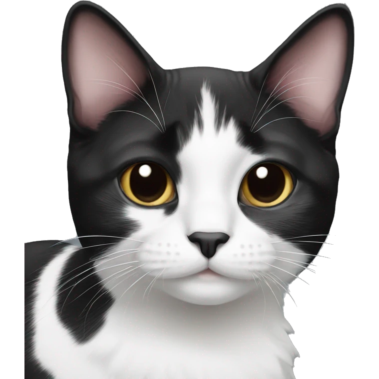 Black and white cat emoji