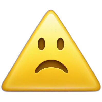 Yellow smiley face triangle emoji