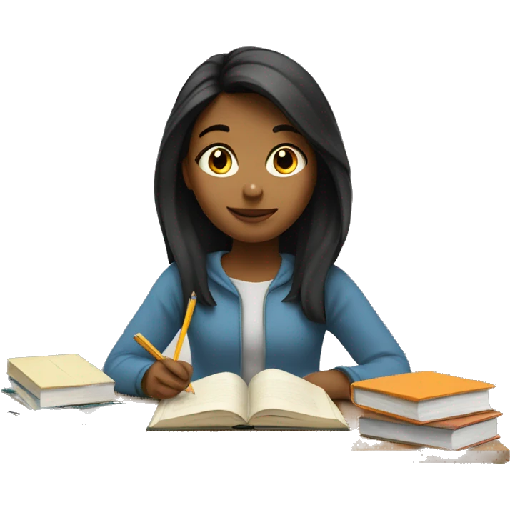 girl studying emoji