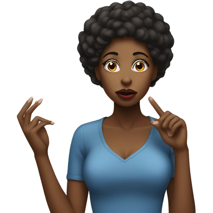 Black woman blowing kiss emoji