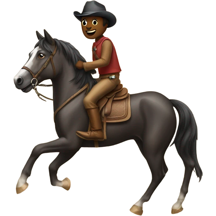 dog riding a horse emoji