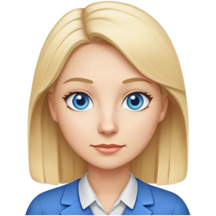 blonde hair blue eyes teacher female emoji