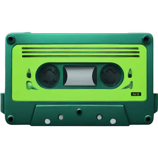 Alien Green Cassette audio emoji