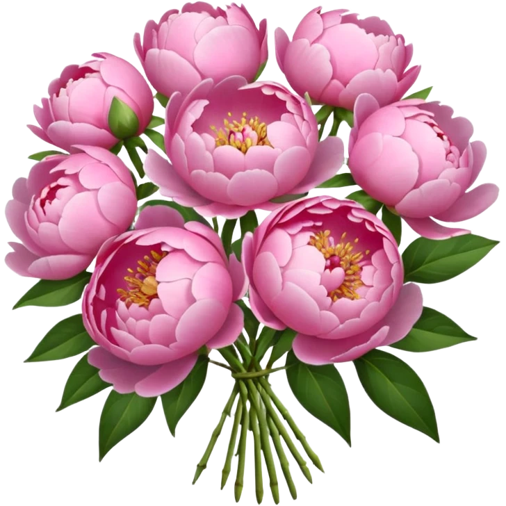 pink peonies bouquet emoji