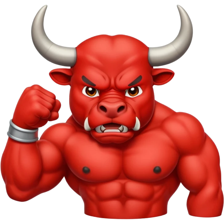 Angry bull emoji showing thumb down (DisLikes) emoji