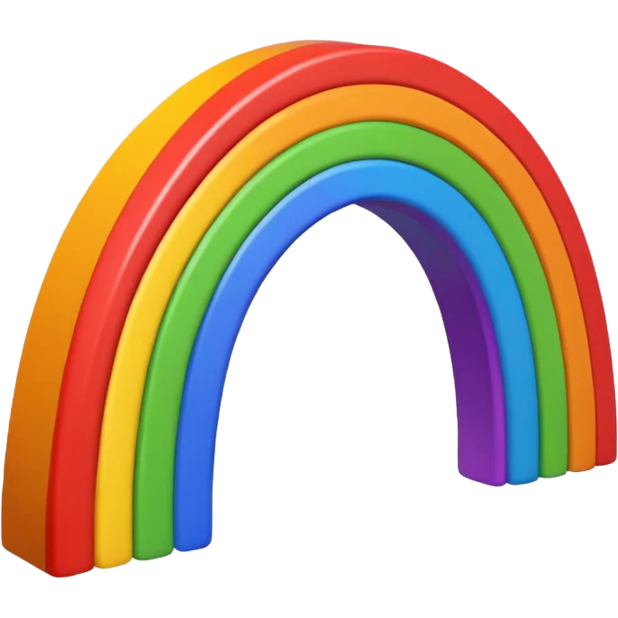 Rainbow extending beyond the frame emoji