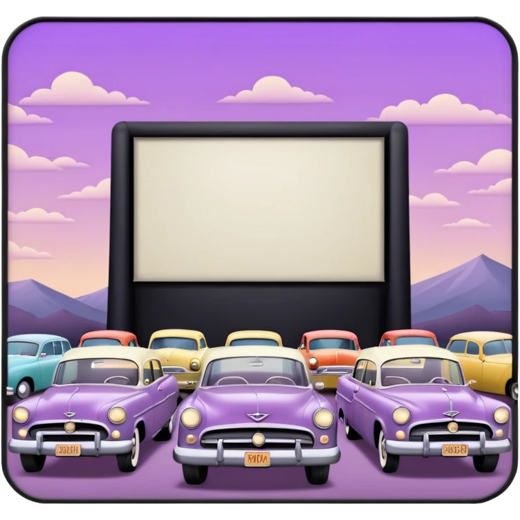 Mauve drive in movies emoji