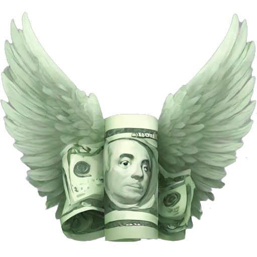 Money wings emoji