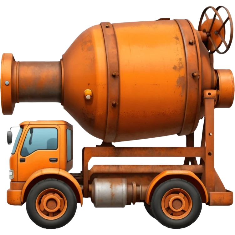 orange concrete mixer emoji