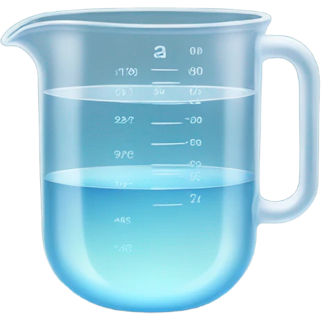 measuring cup filled with half water emoji