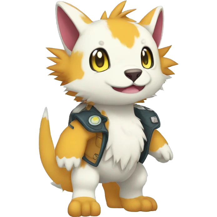 cute cool edgy Digimon-Fakemon-animal full body emoji