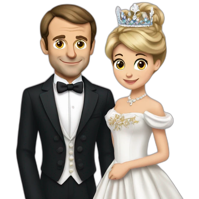 Emmanuel Macron en princesse emoji