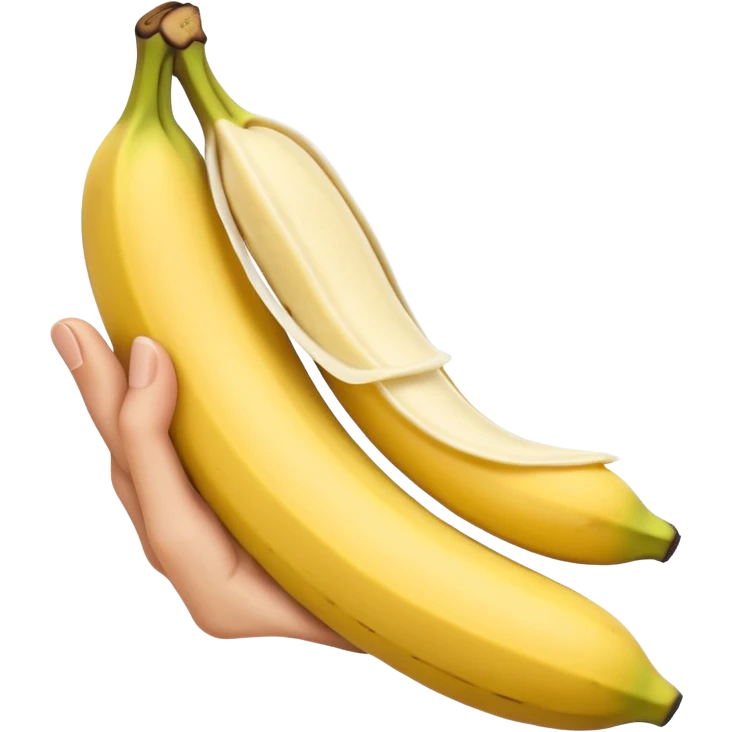 hand holding open banana emoji