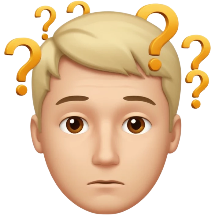 man think with question marks  emoji