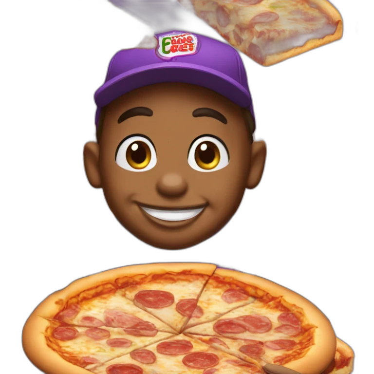 Chuck e cheese eating pizza emoji