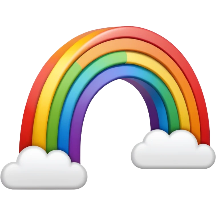 Black and white rainbow emoji
