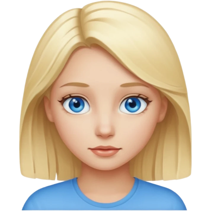 blonde girl with blue eyes emoji
