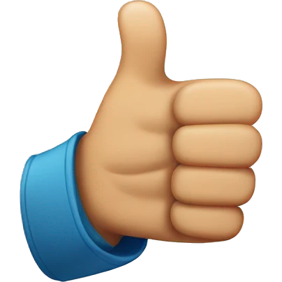 thumbs up with big thumb emoji