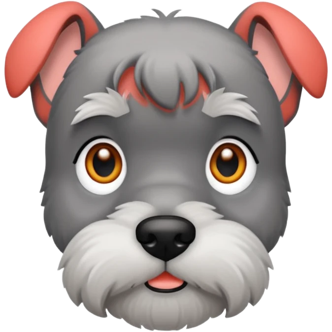 Schauzer mini gris perro emoji