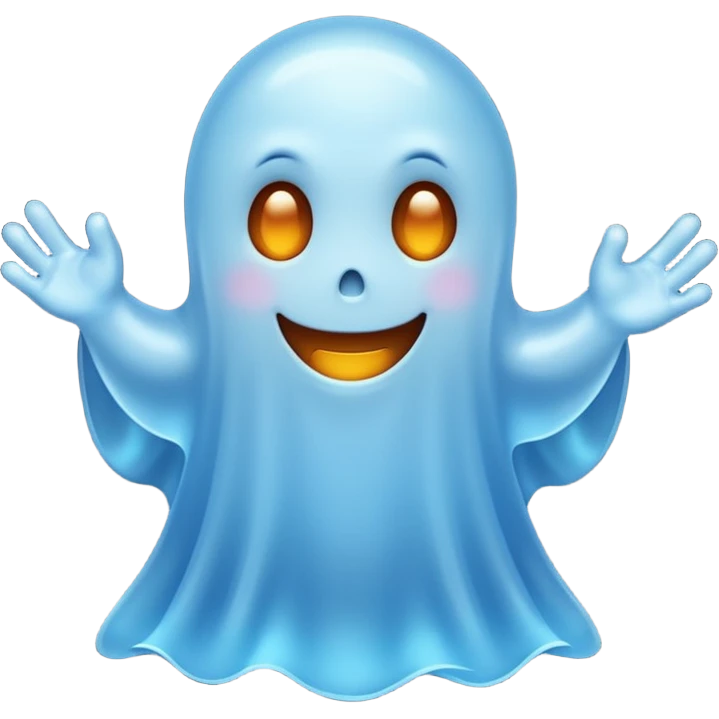 cute blue ghost emoji