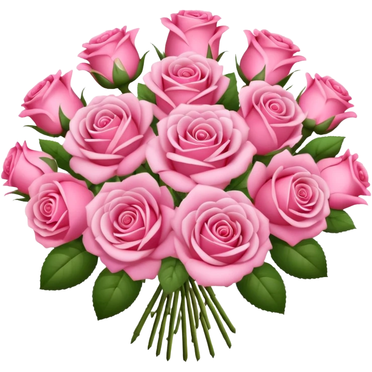 Huge pink flower bouquet with different flowers and pink tones and roses emoji