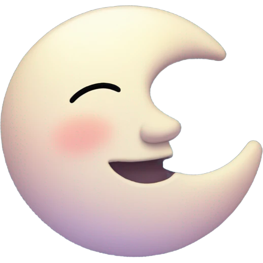 Half Moon & miniature stars surrounding emoji