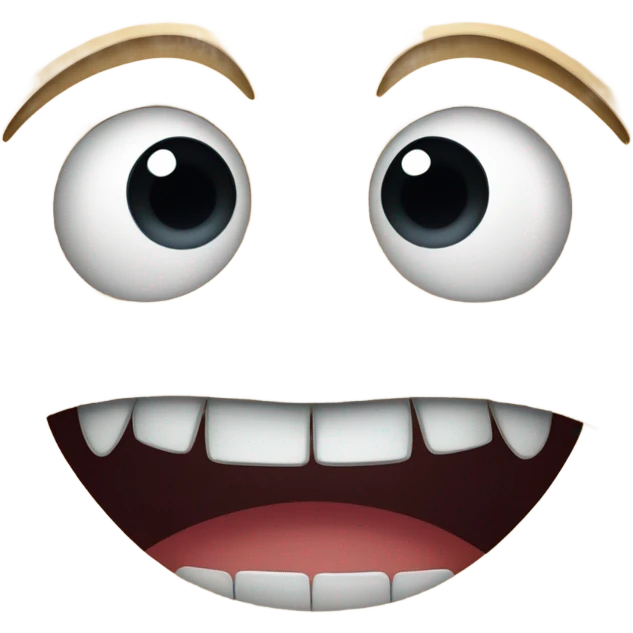Freaky smile emoji