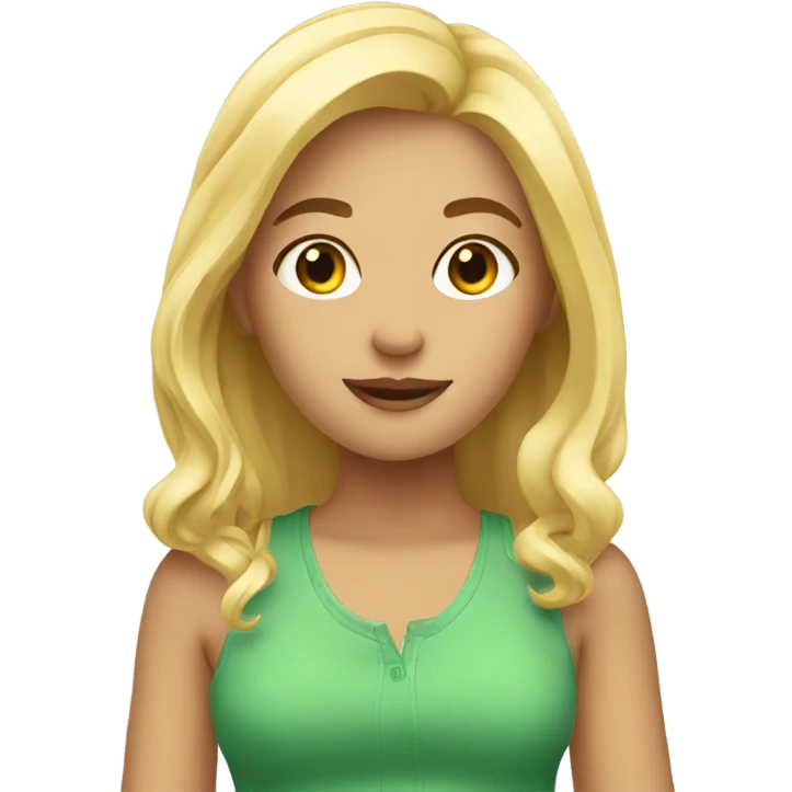 Summer blonde girl emoji